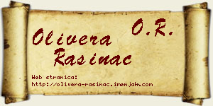 Olivera Rasinac vizit kartica